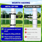 Balabulala150PCS (3 sizes) Heavy Duty 304 Stainless Steel Cable Tie Gun Kit - Image 6