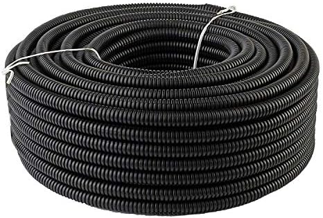 200 Feet 3/8" 9mm Split Wire Loom Conduit Polyethylene Tubing Black Color Sleeve Tube by 225FWY