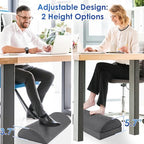 CushZone Foot Rest for Under Desk at Work, Grey-20 in - Image 3