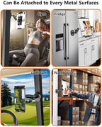 Magnetic Tablet Holder Fridge [Powerful Magnet & Flexible & Durable] Gym White Board Metal Rack iPad Mount with Magnet Base for 4-13" Tablet & Phones, iPad Pro/Air/Mini, GalaxyTab, iPhone - Image 3