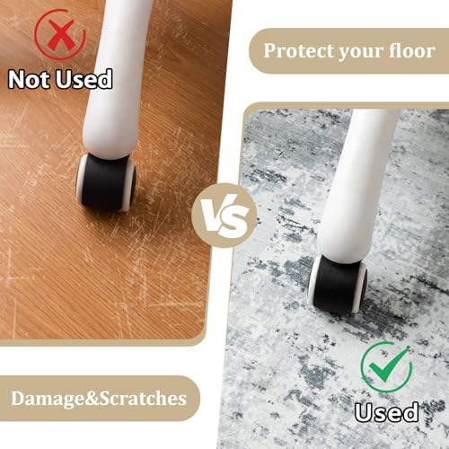 chakme Office Chair Mat for Hardwood Floor, 60"x45" Easy Glide Computer Desk Mat Protector for Rolling Chair Under Desk Rug Nonslip Backing, Machine Wash, (Boho) - Image 4