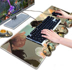 Large Gaming Mouse Pad, Keyboard Wrist Rest Pad + Mouse Wrist Pad + Coaster 4 in 1 Set, Extended Waterproof Non-Slip Desk Mat, Suitable for Office Home Learning Games, Cute Bird - Image 4