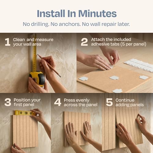 X-Large Cork Board Alternative 12-Pack Felt Bulletin Board Thick and Decorative Pin Board for Home Office Walls 47.24 x 35.43 Inches with 72 Adhesive Tabs - [Soft Camel] - Image 5
