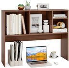 BECOMFORT Desk Hutch, Desk Organizer Shelf with 4 Storage Compartments, Wooden Display Rack, Desktop Bookshelf for Vanity Dressing Tabletop College Dorm Home & Office by BECOMFORT