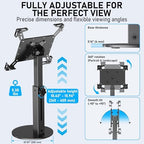 Secure Desk Tablet Kiosk Stand for 10"-14" iPad Pro Air and Samsung Tablets - Image 4