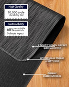 BARoyal Office Chair Mat for Hardwood Floor Under Desk Computer Rolling Chair Mat for Wood/Tile Floor Non-Slip Heavy Duty Desk Rug PVC Plastic Hard Floor Protector 45" x 53"(Metallic Black) - Image 4