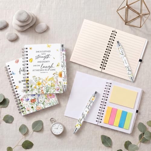 Sprial Notebooks with Pens Bulk, 48 Pack, 5.5 x 4.7 Inch Botanical - Image 2