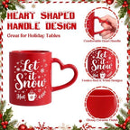 Pickmesh Christmas Coffee Mugs with Heart Handles, 6 Pack 10 Oz Cups - Image 3