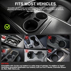 Car Desk for Laptop，Car Tray with 360° Rotating Cup Holder,Adjustable Height, Black Leather Texture Color Compatible with Tesla Model 3/Y/S, Ford，Toyota Sienna/Most Vehicles - Image 6