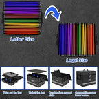 EXLIFBAG Fireproof File Organizer with Lock, 2 Layer - Image 4
