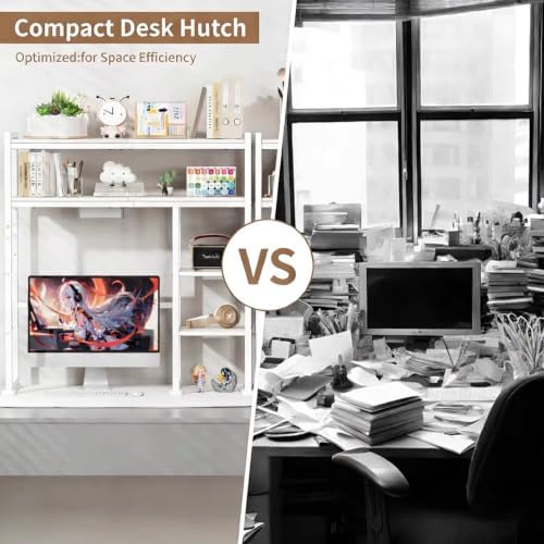 Aetheris Desktop Organizer Shelf, 30" Wooden Office Storage Rack, Display Shelf Rack, 5 Tier Desktop Display Rac, Desk Shelf, Desk Hutch for Computer Monitor - Image 7