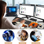 Keyboard Wrist Rest and Mouse Pad with Wrist Support Set Ergonomic Coaster,Memory Foam,Easy Typing Pain Relief,Large XL Desk Mat 31.5"x 11.8",Ladybug on Daisy Flower - Image 7