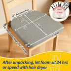 AAAAAcessories Chair Cushions for Dining Chairs, 17 x 16 x 2 in, Set of 2 - Image 2