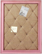 SOFE Pink Bulletin Board Fabric Pin Board, 21"×27" Vision Board, Wood Frame by SOFE