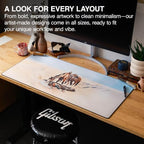 MPCO. The Water Hole by Stanley L Wood Gaming Desk Pad, 36" x 17" Desk Mat - Image 6