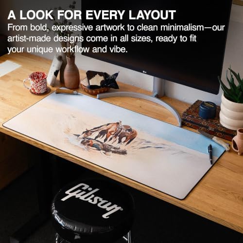 MPCO. The Water Hole by Stanley L Wood Gaming Desk Pad, 36" x 17" Desk Mat - Image 6