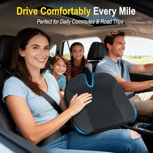 Lofty Aim Car Seat Cushion for Driving, Memory Foam Driver Seat Cushion - Image 6