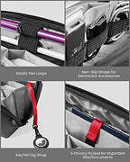 tomtoc Electronic Organizer Accessory Pouch for MacBook Charger, Cables, Power Bank, Hard Drive, Cords, Water-resistant Storage Bag with Removable Card Slots for USB Adapter, Memory Card, Black - Image 3