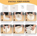 File Box Rolling File Organizer with Wheels Stackable Storage File Boxes Portable Letter File Folder Box Book Box Document Organizer for Home Office Filing Storage Bin, 2Pcs - Image 7