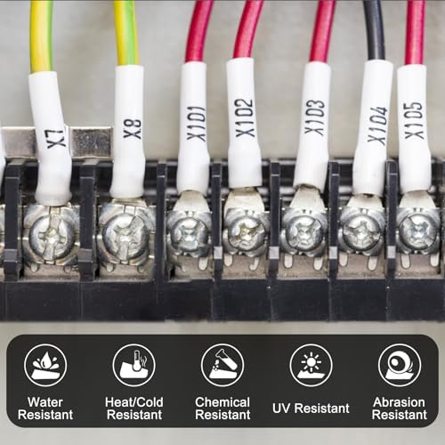 10 Pack Compatible for Dymo Rhino 18053 A18053 9mm 3/8 inch Black on White Industrial Heat Shrink Tubes for Rhino 1000 3000 4200 5000 5200 6000 3M Label Maker Refills - Image 5