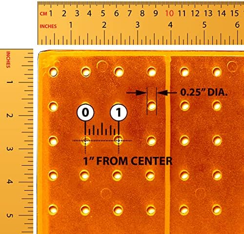 Azar Displays 771620-ORG Plastic Pegboard Wall Organizer - Garage Tool Organizer (Pack of 2) - Durable 1-Sided Wall Panel (16' W x 20' H x 1' D) - Orange - Image 5