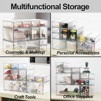 Acrylic Makeup Organizer, 10 Drawers Clear Storage Organizer Desktop Stackable Storage Drawers, Plastic Organizer Bins for Makeup, Stationery, Cosmetics, Vanity, Bathroom,Cabinet,Pantry Office Desk - Image 6