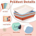 gisgfim 12 Pack Letter Size Stackable Paper Trays for Classroom, Boho - Image 3