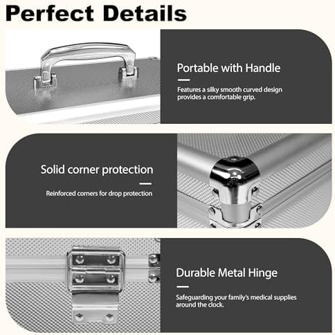 Silver Medication Combination Lock Boxes with Code Small - Image 6