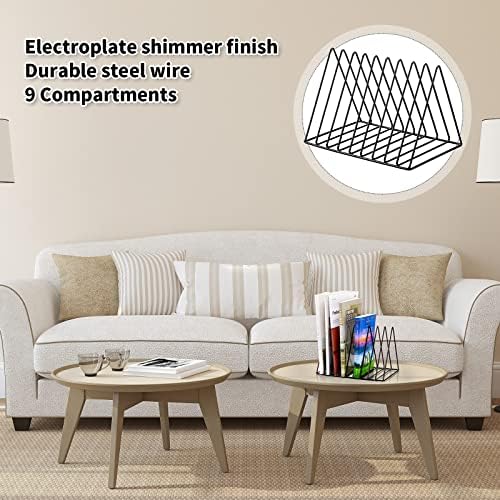 Shimeyao 6 Pieces Metal Triangle File Holder Magazine Holders, Black - Image 5