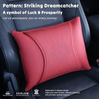 Neck & Back Support Pillow Set for Car & Office Chair - Prosperity & Luck Dreamcatcher - Orthopedic Lumbar & Cervical Pillow for Pain Relief &Posture Correction (Neck & Back Pillows (Red)) - Image 3