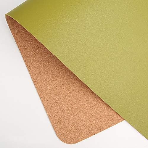 Ruby Lil Natural Cork & Leather Office Desk Mat, Dual Use Desk Matt for Desktop,Ultra Thin Waterproof PU Leather Mouse Pad,Working for Home Accessories,Grass,24"x 12" by RubyLil
