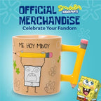Silver Buffalo Spongebob Squarepants Doodle, 3D Sculpted Handle Mug, 20oz - Image 4