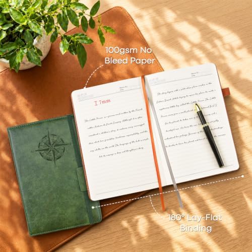 5 Pack College Ruled Notebook Bulk, A5, 192 Pages Line Journal Set, Compass - Image 3