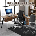 Office Chair Mat - for Hardwood Floors, Large Non-Slip Easy-Clean Floor Protection Blanket (Black, “60 x 48in”). - Image 2