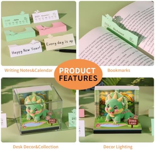 2027 3D Paper Carving Desk Calendar With LED Light - Image 6