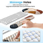 HAOCOO 3-Pcs Memory Foam Desk Set with Wrist Support, Boho Brown - Image 3