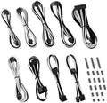 CableMod C-Series Classic ModMesh Sleeved Cable Kit for Corsair Type 4 RM Black Label/RMi/RMX (Black + White) by CableMod