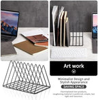 Shimeyao 6 Pieces Metal Triangle File Holder Magazine Holders, Black - Image 4