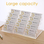 SANRUI Acrylic Business Card Holder, Clear Desk Card Display Stand,15 Slots - Image 5