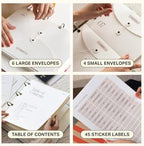 Document Organizer Binder for Important Papers & Passports, Biscotti - Image 4