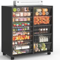 WOPITUES Mobile Storage Cabinet with 15 Clear Drawers, Modern Black by WOPITUESOfficial