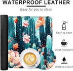 Large Keyboard Mouse Pad Set, Extended Mouse Pad+Keyboard Wrist Rest Support, Memory Foam Ergonomic Easy Typing, 4Pcs (31.5×11.8 in) Desk Pad Set for Office Home,Cute Cactus Blooming Flowers - Image 2