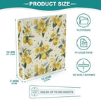 Yellow Lemon Leaf 3 Ring Binders 1.5 Inch Clear View Three Ring Binders Versatile Binder for Work School Office Supply 1 Pack - Image 5