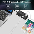 3 Outlet Desk Clamp Power Strip with 4 USB Ports - Desktop Edge Mount Surge Protector - Clamp on Power Strip USB C 20W - Desk, Men, Hotel, Home, Office, Gaming, Phone, Computer, Electronic Accessories - Image 2