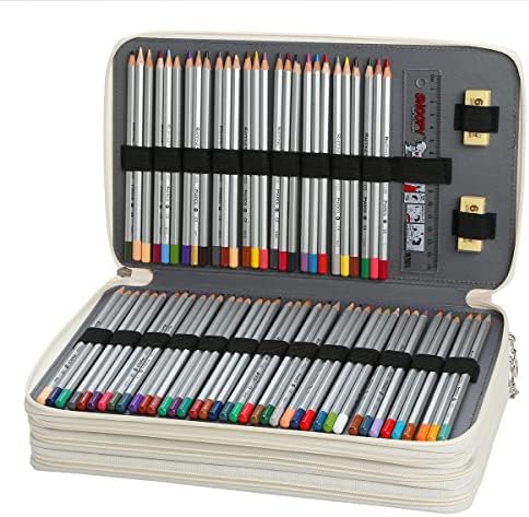 300 Slots Pencil Case 4-Layer Zipped Holder w/Handle - Image 2