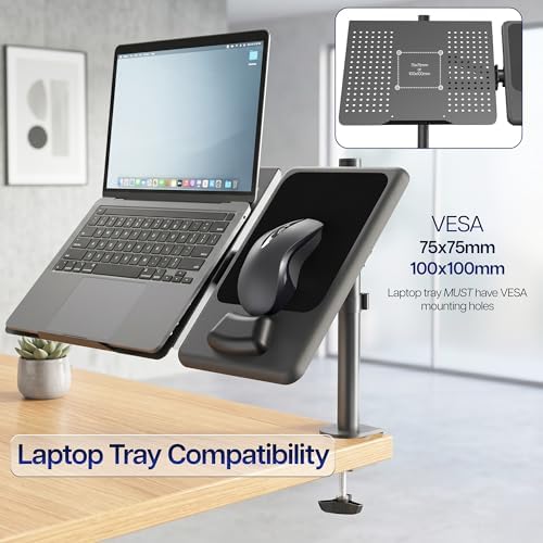 VIVO Black 8 x 12 inch Mouse Pad with Wrist Cushion, MOUNT-VMP01 - Image 3