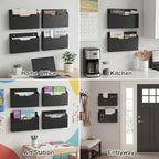 Feifeiya 1 Pcs Black Acrylic File Holder Wall Mount, 14"x8.3"x2.4" - Image 6