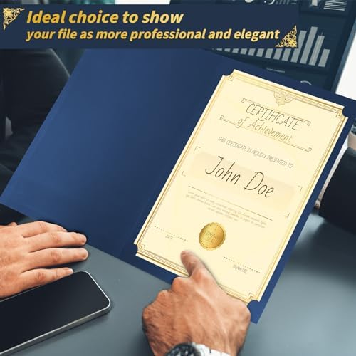 200 Pack Navy Blue Certificate Holders 8.5x11 Diploma Covers Folders - Image 5