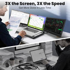 CIDETTY Upgraded Laptop Screen Extender Portable Monitor, 14" 1080P FHD IPS Screen,Monitor Extender for Laptop,Fit for 13-17" Laptops, Plug & Play Compatiable with Wins/Mac/Android/Switch - Image 3