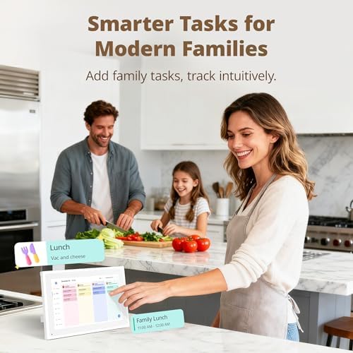Dragon Touch 10.1 inch Digital Calendar Chore Chart – Interactive Touchscreen, Smart Family Planner, Hearth Display Desk Digital Calendar Best Gifts for Christmas, Wedding, Mom - Image 3